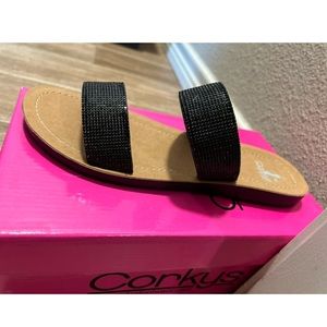 Black Sparkly Sandals